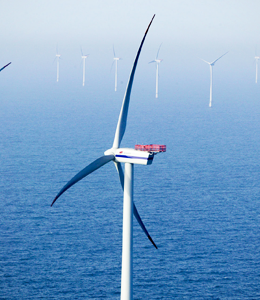 wind turbine in ocean