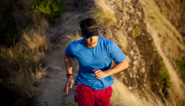 A runner on a hill in Hawaii.