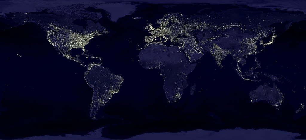 earth at night