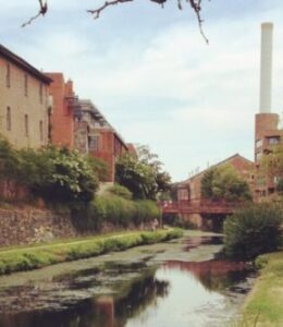 buildings on a channel showing job fit