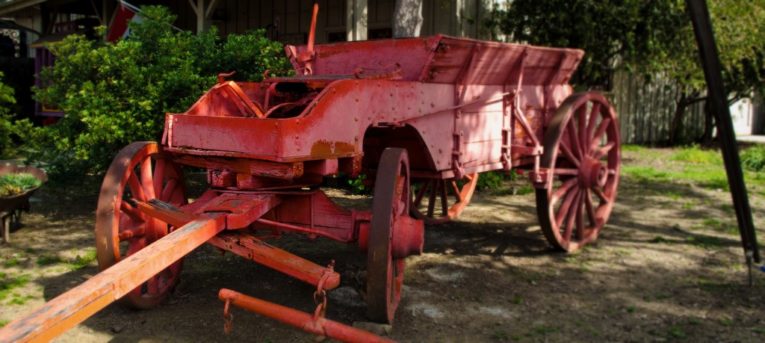 old red wagon with StrengthsFinder Context