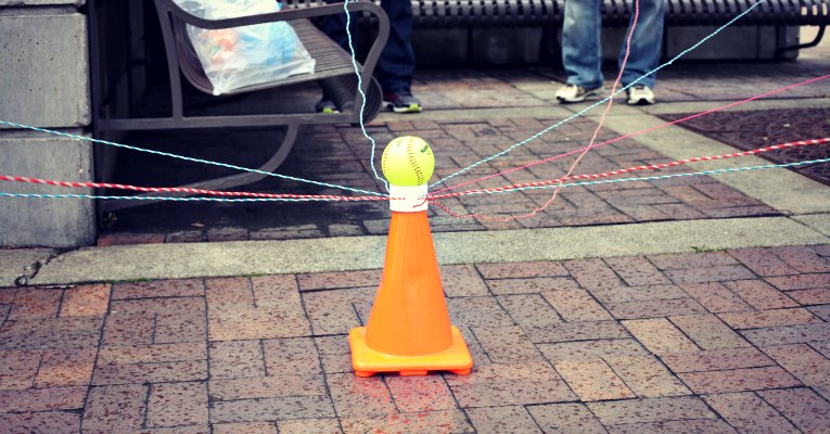 Start with coupler on cone, (or ground) with all rope slack.