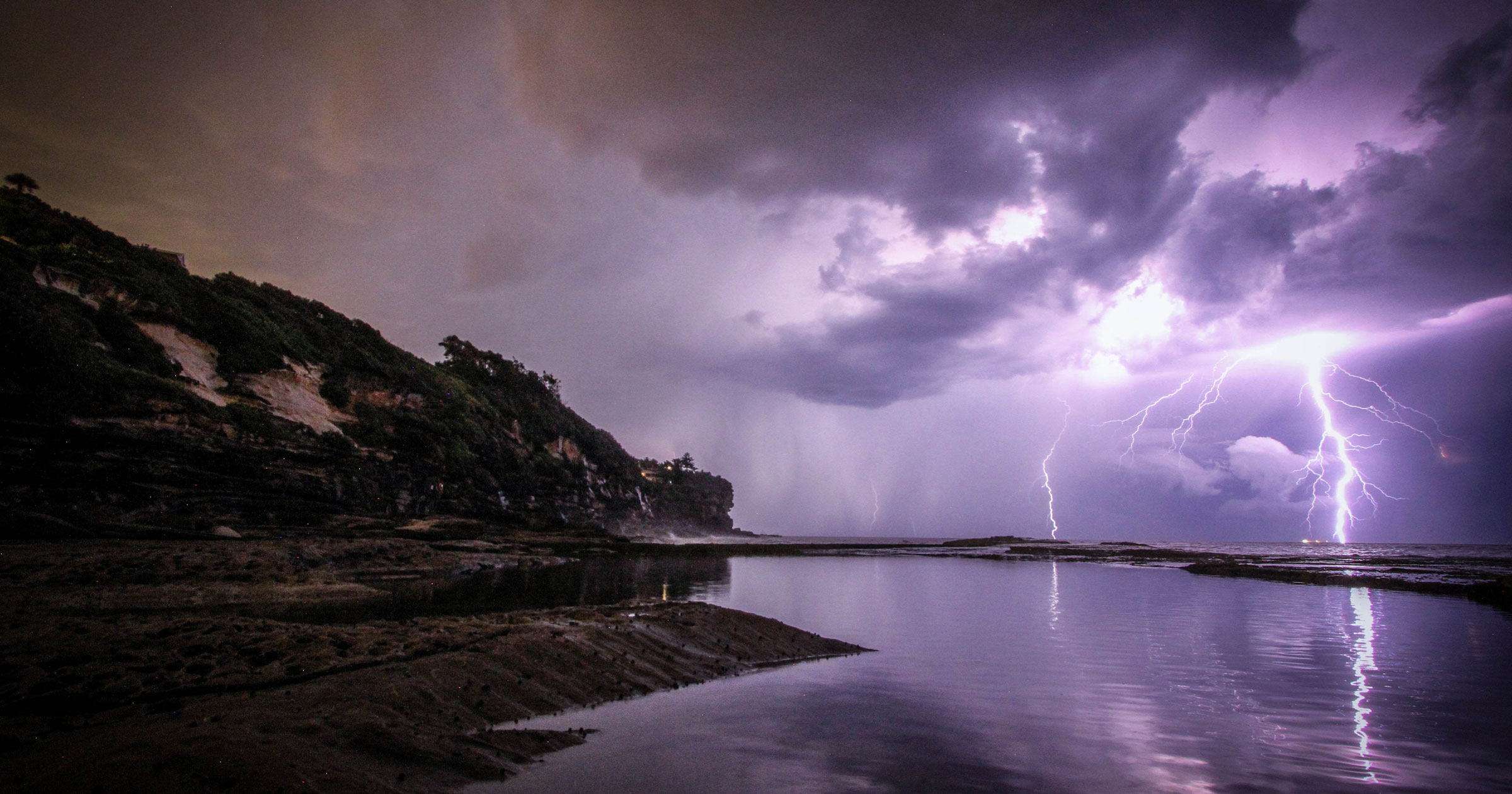 Lightning on a lake conflict