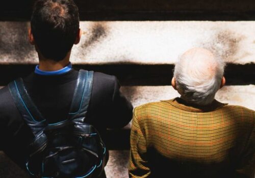 old-and-young-man-walking