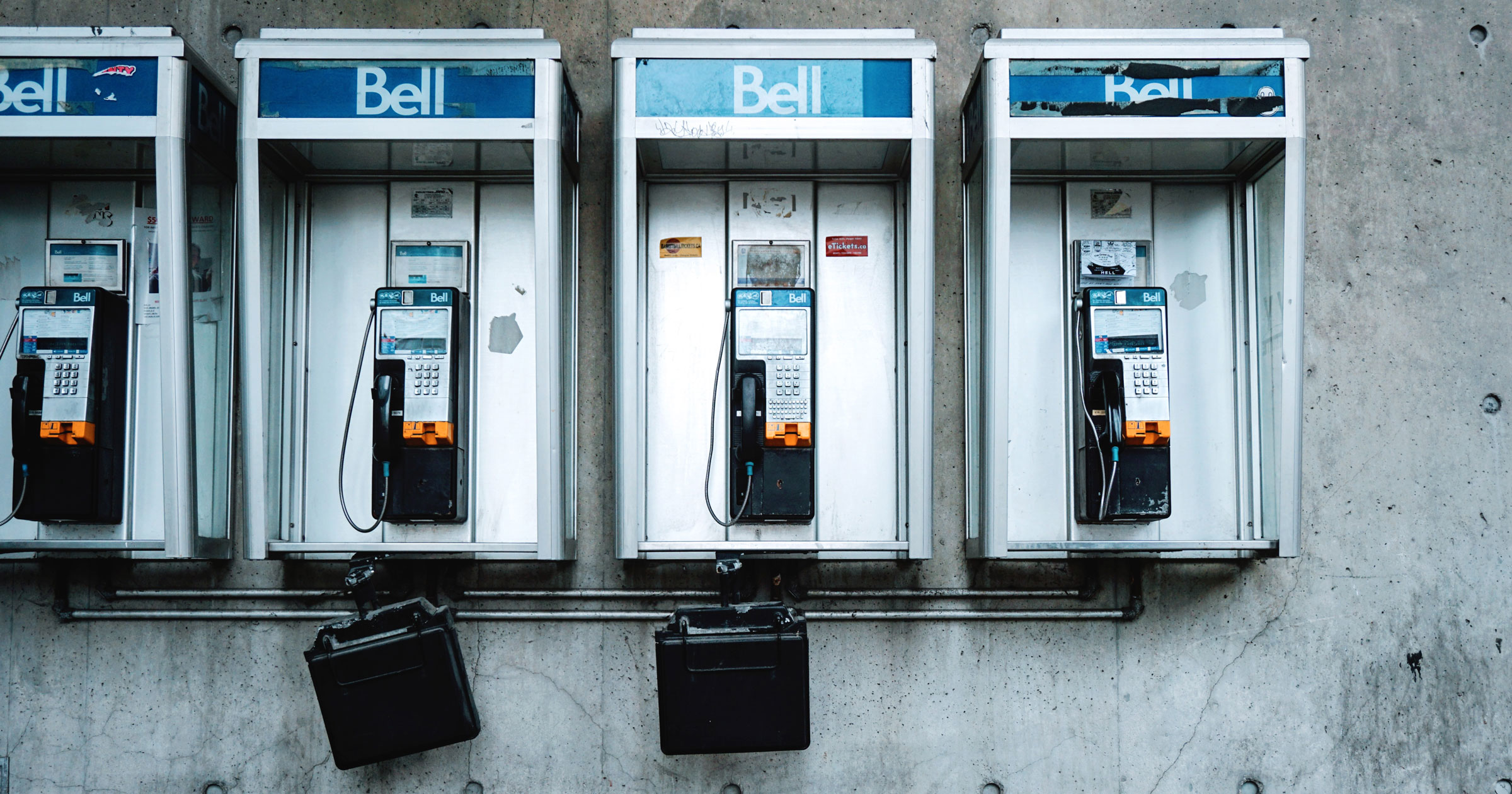 telephones-on-a-wall