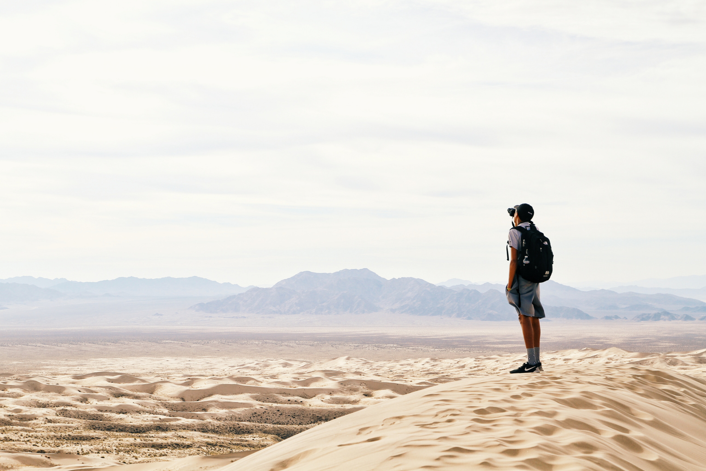 Man with binoculars